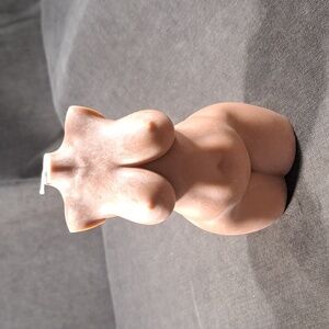Drop Dead Candles 5" Curvy Babe Body Unscented Candle NEW Fleshtone Medium